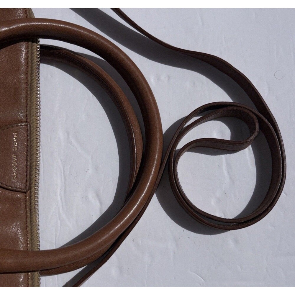 MARC JACOBS Preston Convertible Camel Brown Leather Tote Handbag Rare Authentic - Picture 15 of 16